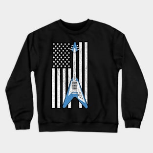 Patriotic Electric Guitar Crewneck Sweatshirt